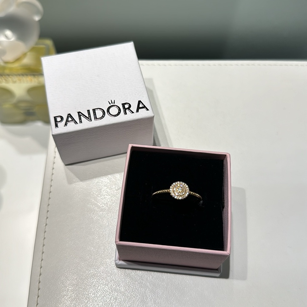 Pandora 14k solid gold ring size 54